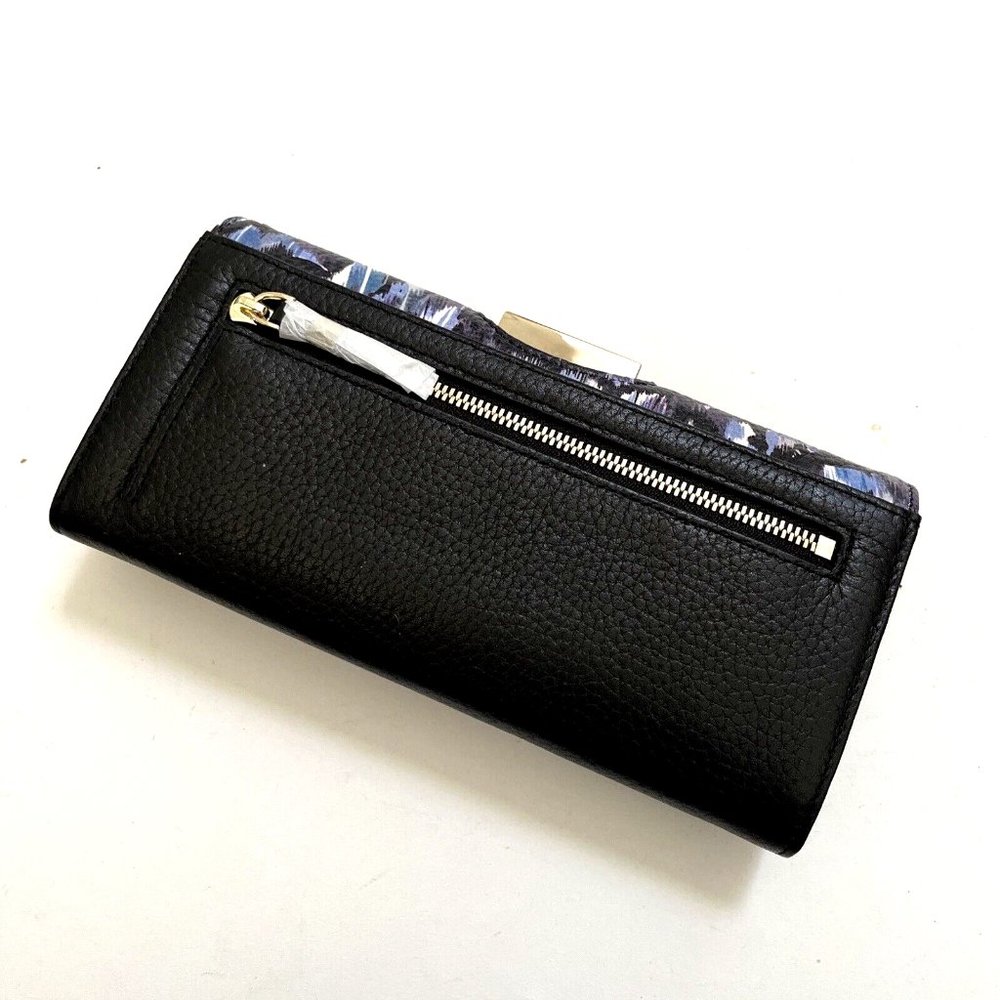 NWT Ted Baker London Boxed 2pc Wallet & Card Case Set Leather Blue Print Gift - Picture 5 of 13